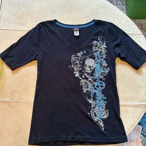 Harley-Davidson Black and Blue T-Shirt